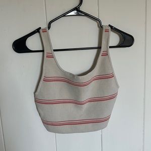 Babaton Aritzia Sculpt Knit Squareneck Cropped Tank